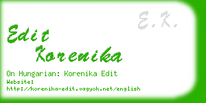 edit korenika business card